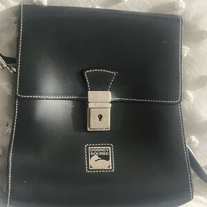 Dooney & Bourke Black Leather Messenger Bag